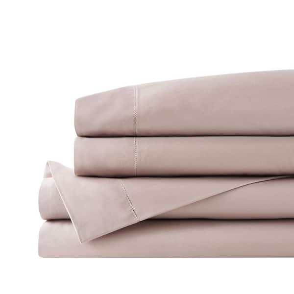 Superior Egyptian Cotton 400 Thread Count Solid Sateen Sheet Set (King - Pink)