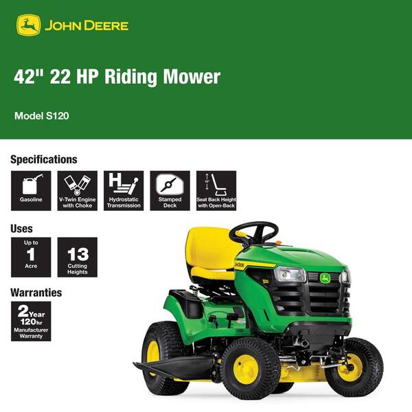 john deere s120 attachments