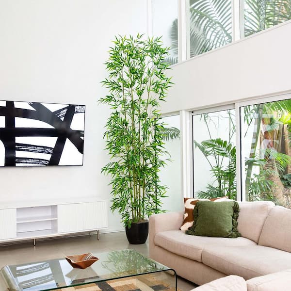 Nearly Natural 10 ft. Artificial Green Bamboo Tree T4633