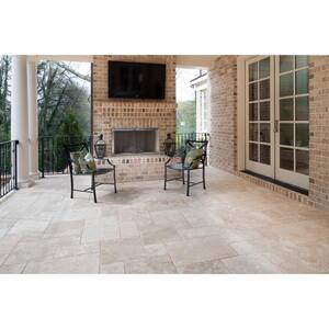 Tuscany Beige Pattern Honed-Unfilled-Chipped Travertine Floor and Wall Tile (5 Kits / 80 sq. ft. / pallet)