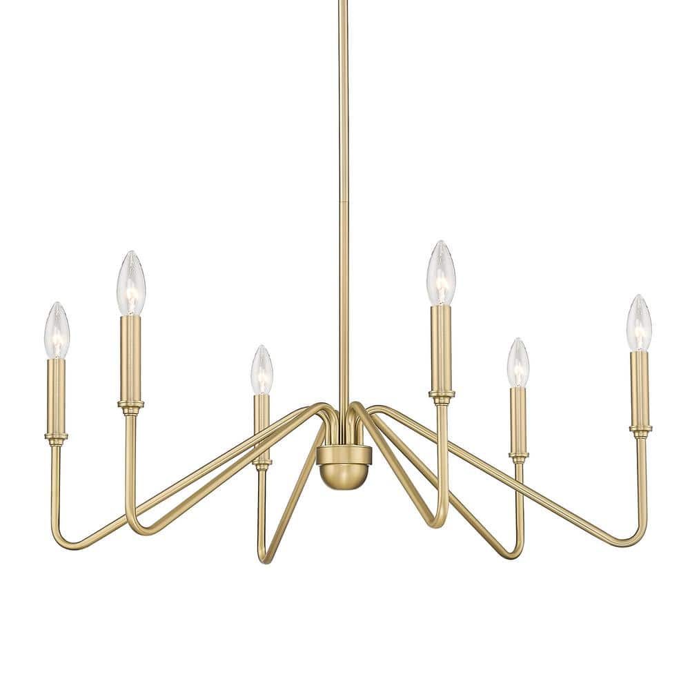 Golden Lighting Kennedy 6-Light Brushed Champagne Bronze Chandelier for ...