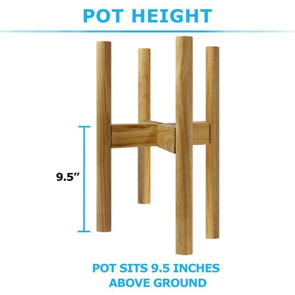 Adjustable Plant Stand (8 to 12) Bamboo Wooden Large Planter Pot