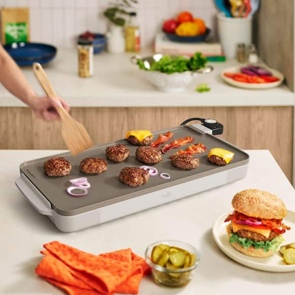 Bella 120 sq in. Oatmilk Ceramic Griddle 35112-016A - The Home Depot