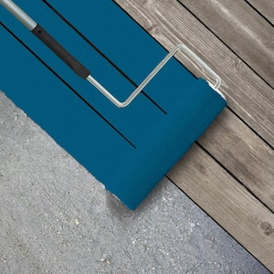 1 gal. #OSHA-1 OSHA SAFETY BLUE Textured Low-Lustre Enamel Interior/Exterior Porch and Patio Anti-Slip Floor Paint