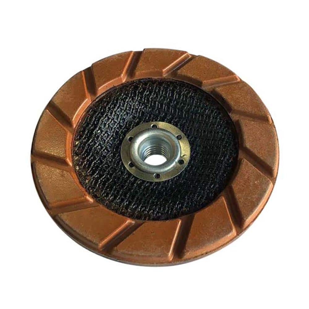 EDiamondTools 5 in. Transitional Grinding Wheels for Concrete Polishing, #50 Grit, Ceramic Bond, 5/8 in.-11 Arbor