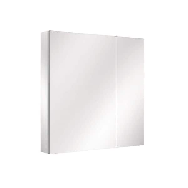 30 in. W x 30 in. H Rectangular Aluminum Medicine Cabinet with Mirror