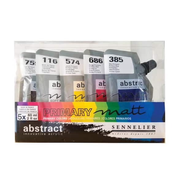 SENNELIER Primary Colors and Matte Abstract Acrylic Set (5-Colors)