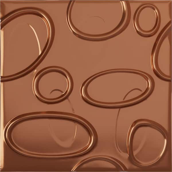 Ekena Millwork 19 5/8 in. x 19 5/8 in. Felix EnduraWall Decorative 3D Wall Panel, Copper (12-Pack for 32.04 Sq. Ft.)