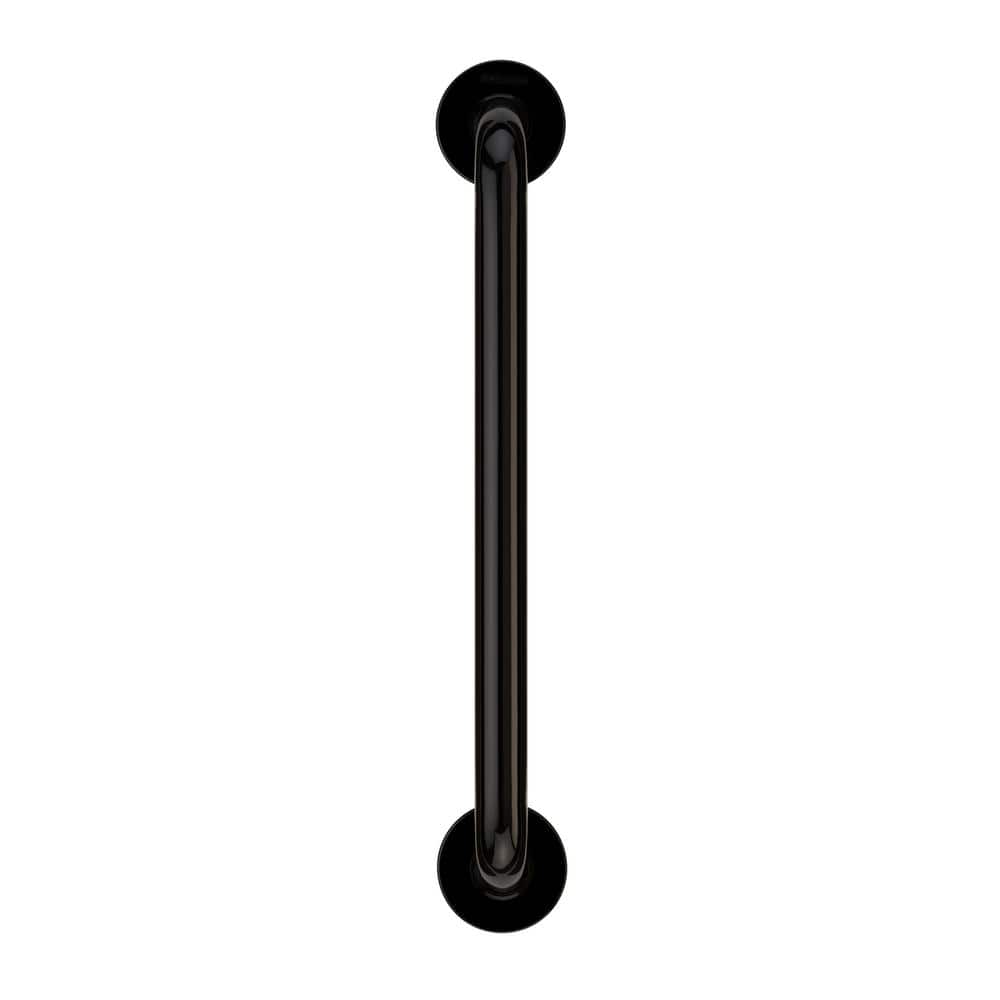 30 in. Black Contractor Series Antimicrobial Vinyl Coated Grab Bar