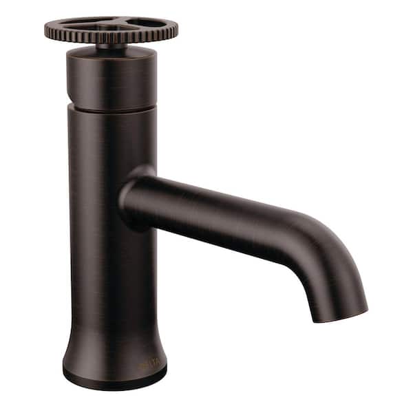 Delta Trinsic Single Handle Single Hole Bathroom Faucet with Metal Pop-Up Assembly in Venetian Bronze
