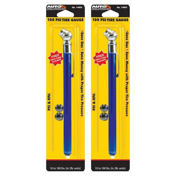 Auto Solutions 100 psi Tire Gauge (2-Pack)