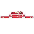 24 in. and 48 in. REDSTICK Box Level Set with 10 in. 360° Locking Die Cast Torpedo Level (3-Piece)