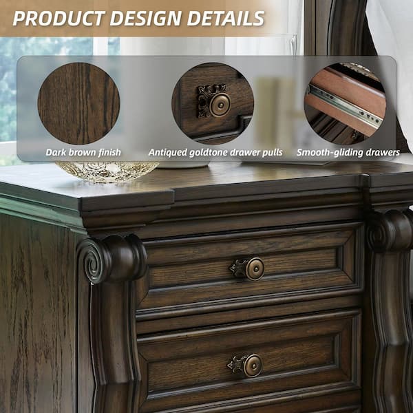 Signature DESIGN BY ASHLEY Maylee Natural Brown 3 Drawer