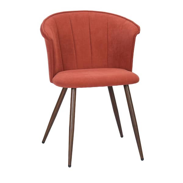 Homy Casa Doncic Red Peppery Fabric Upholstered Side Dining Chairs