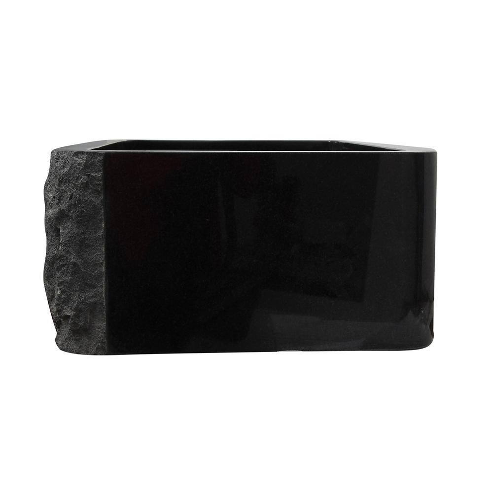 Birgitta 24'' Black Granite Farmhouse Single Bowl Sink
