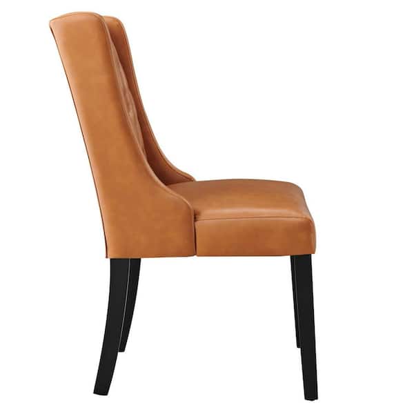 Moretti Tan Faux Leather Dining Chair