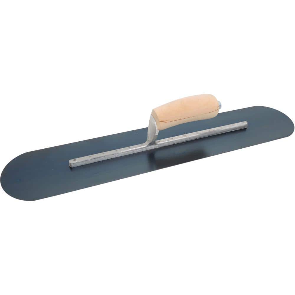 22 in. x 4-1/2 in. Fully Rounded Exposed Rivet Blue Steel Trowel - Wood Handle price history on PriceWatchPro