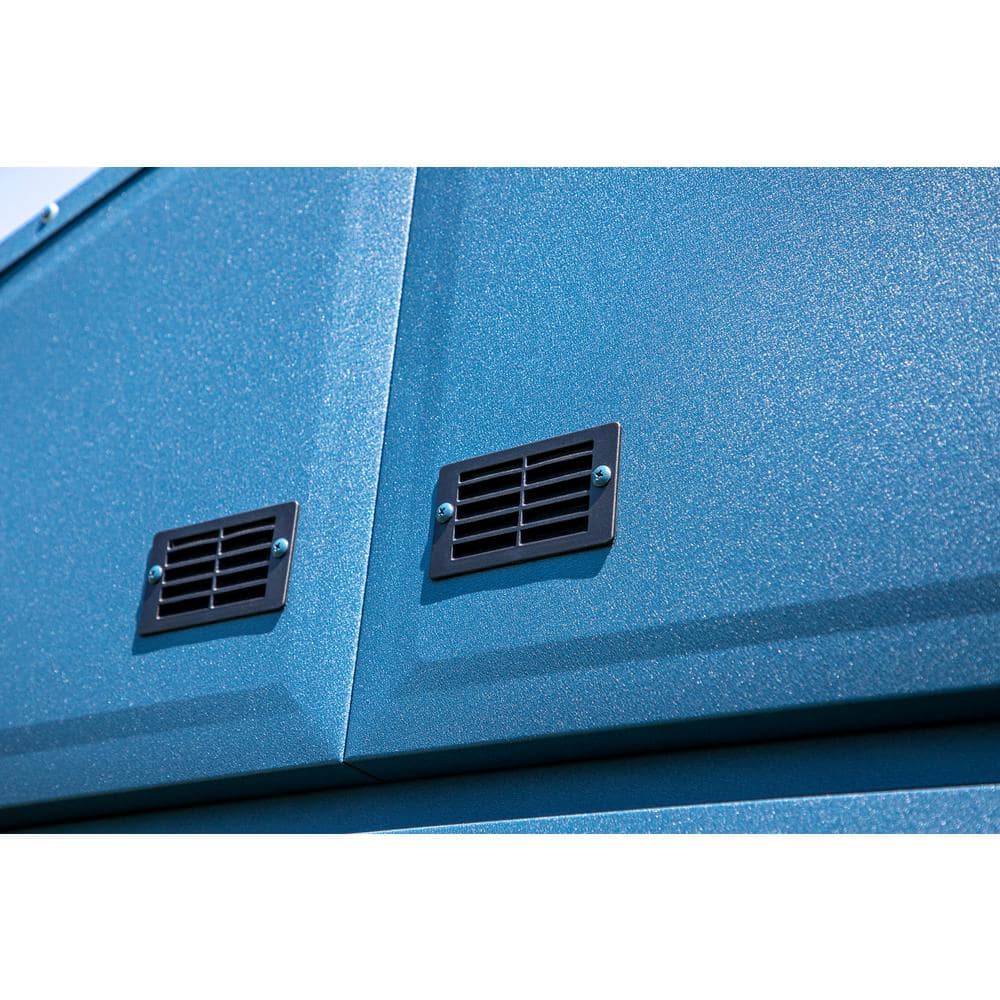 Elite 12' x 12' Blue Grey Steel Storage Shed Kit