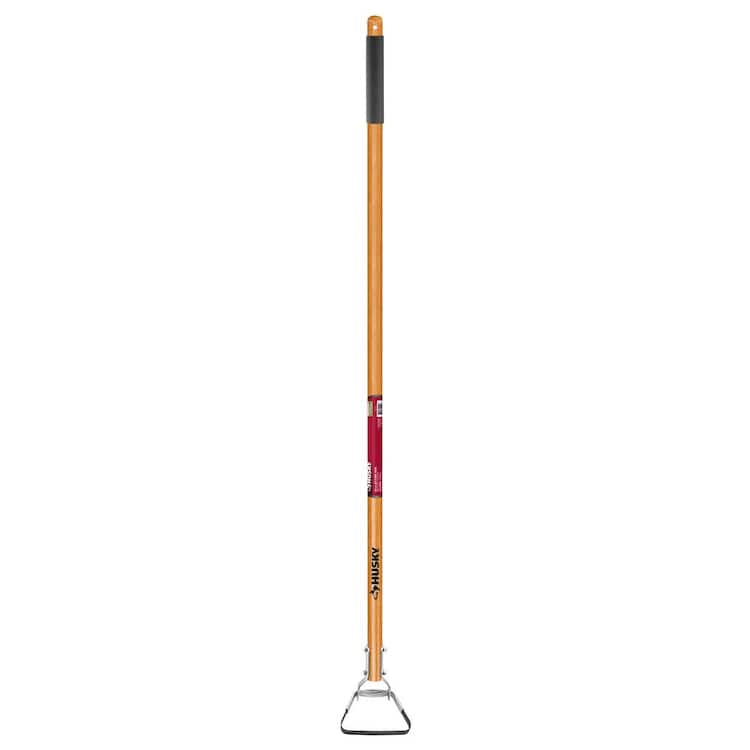 Husky 54 in. L Wood Handle Action Hoe with Grip