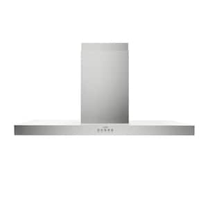 36 in. 600 CFM Ducted Wall Mount Range Hood with Light in Stainless Steel