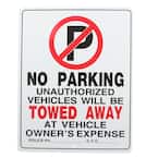 15 in. x 19 in. Plastic No Parking Sign