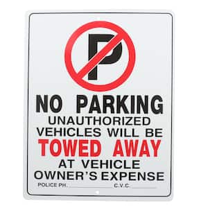 H x 15 in Hy-Ko  English  19 in W Plastic  Sign  Tenant Parking Only/Unauthori 