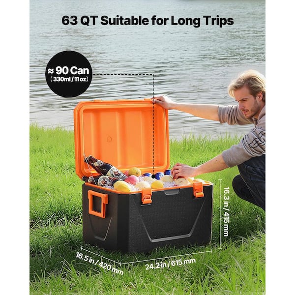 SVOPES 63 qt. Portable Cooler, Hard Cooler with Ice Retention