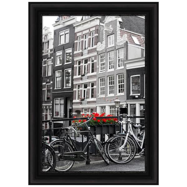 Amanti Art Opening Size 24 in. x 36 in. Parlor Black Picture Frame
