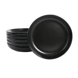 Mio 20 fl. oz. 7.5 in. Coal Black Round Stoneware Bowl (Set of 6)