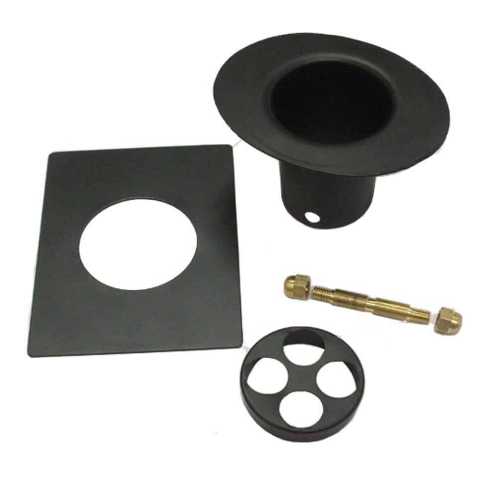 Large Black Powder Coated Aluminum Rain Chain Installation Kit