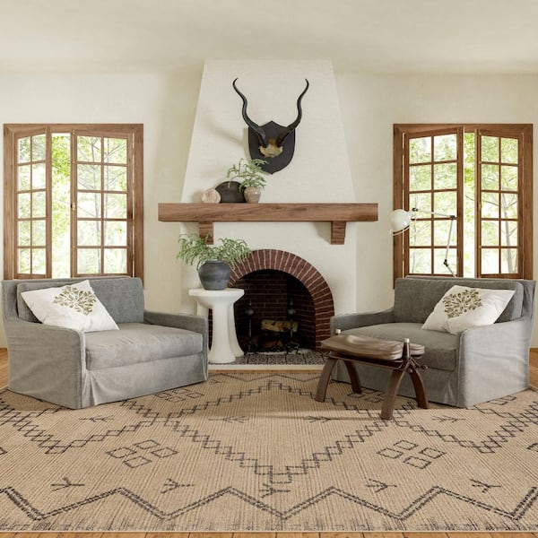 Erica Easy Jute Machine Washable Natural 5 ft. x 8 ft. Area Rug