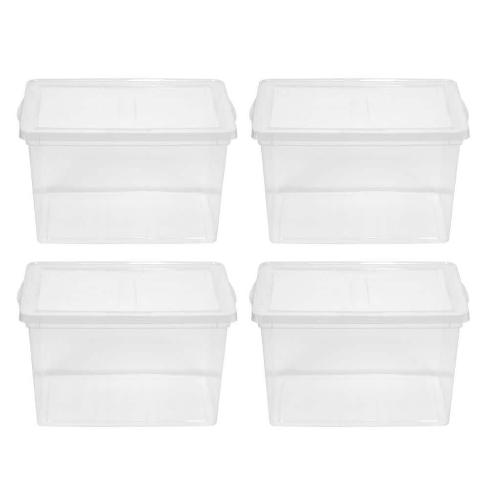 IRIS 65 Qt. Snap Top Storage Box, in Clear, (4 Pack) 580042 - The Home ...