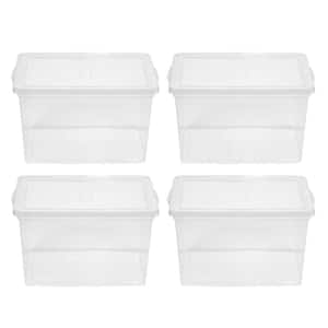 65 Qt. Snap Top Storage Box, in Clear, (4 Pack)