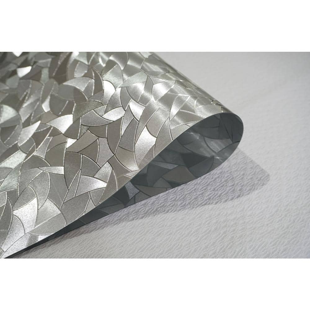 Silver Leaf Design Vinyl Placemats Set of 4