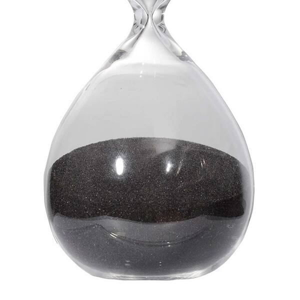 Swisselite Biloba Sanduhr – 30 Minuten Laufzeit, Schwarzes Glas-Design Für Schreibtisch, Büro & Home Decor