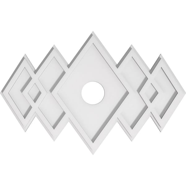 24 in. W x 16 in. H x 3 in. ID x 1 in. P Zoe Architectural Grade PVC Contemporary Ceiling Medallion