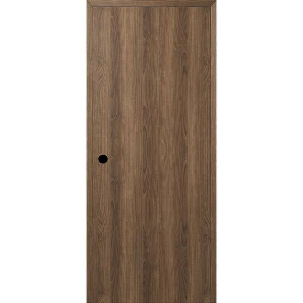 Belldinni Optima DIY-Friendly 28 in. x 96 in. Right-Hand Solid Composite Core Pecan Nutwood Single Prehung Interior Door