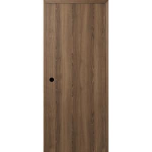 Optima DIY-Friendly 28 in. x 80 in. Right-Hand Solid Composite Core Pecan Nutwood Single Prehung Interior Door