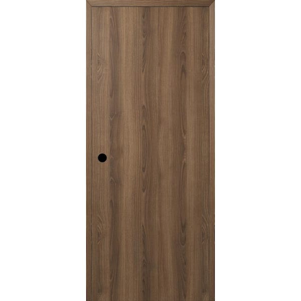 Belldinni Optima DIY-Friendly 24 in. x 96 in. Right-Hand Solid Composite Core Pecan Nutwood Single Prehung Interior Door