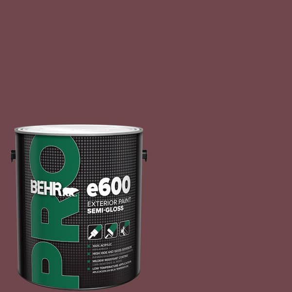 BEHR PRO 1 gal. #PPU1-14 Formal Maroon Semi-Gloss Exterior Paint