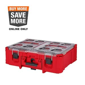 PACKOUT 20 in. Deep Small Parts Organizer with 6 Compartments and Quick Adjust Dividers