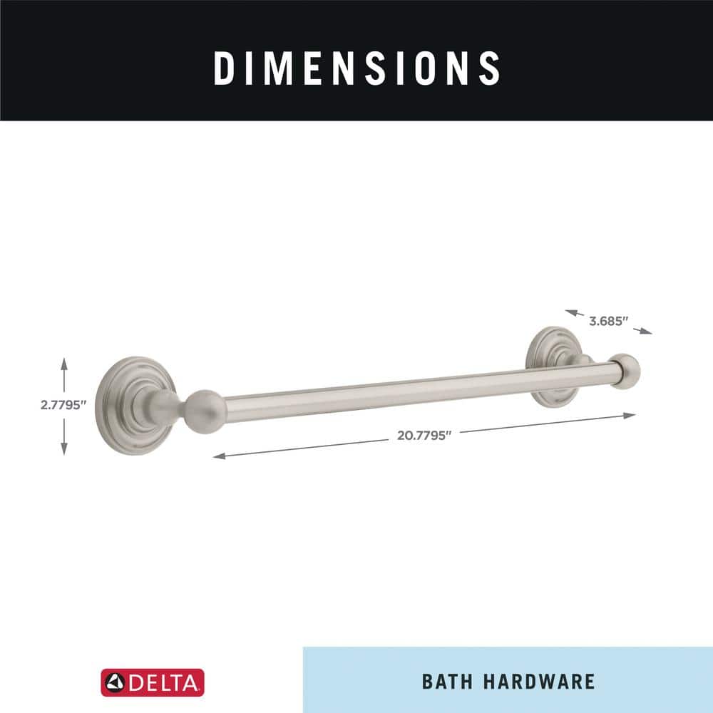Brushed Nickel 18" Wall Mounted Towel Bar