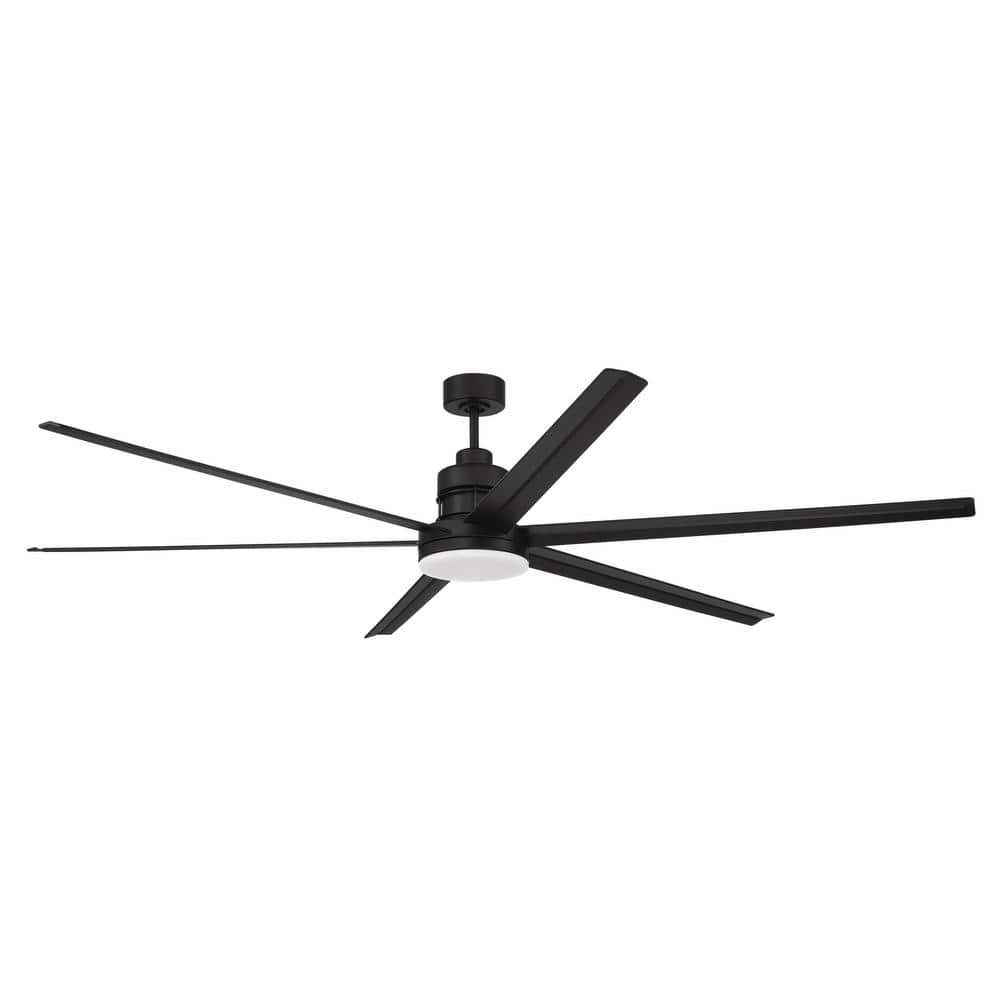 CRAFTMADE Mondo 80 in. Indoor/Outdoor Flat Black Ceiling Fan Integrated ...