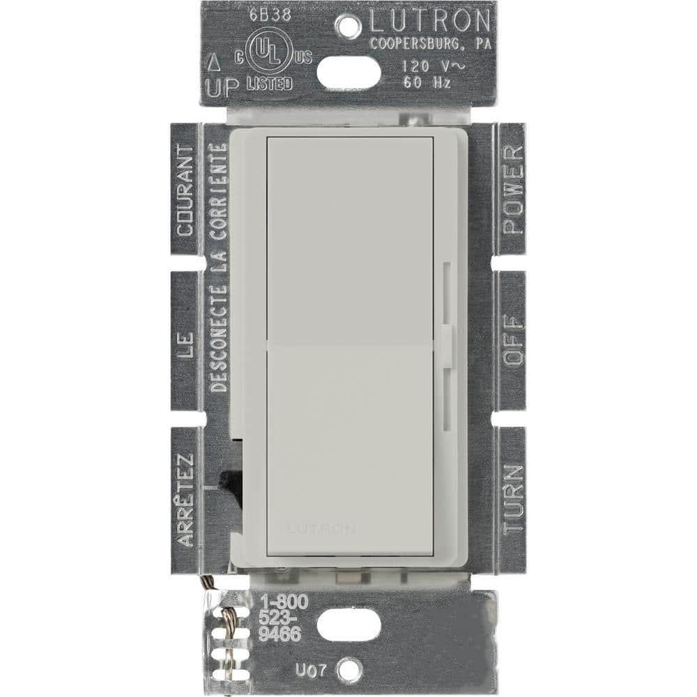 Lutron Diva Dimmer Switch for Incandescent and Halogen Bulbs, 1000-Watt/Single Pole, Palladium (DVSC-10P-PD)