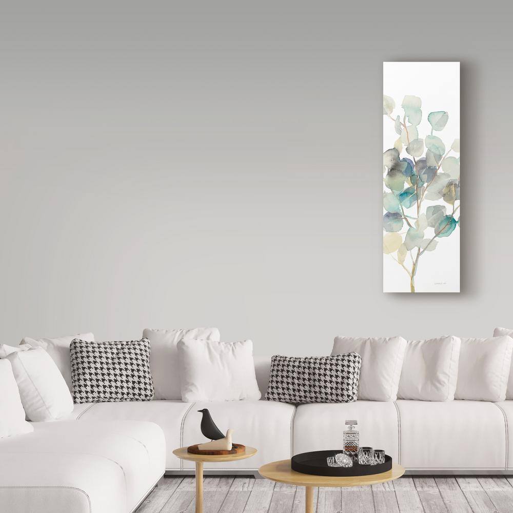 Eucalyptus III White Crop Canvas Art for Nursery