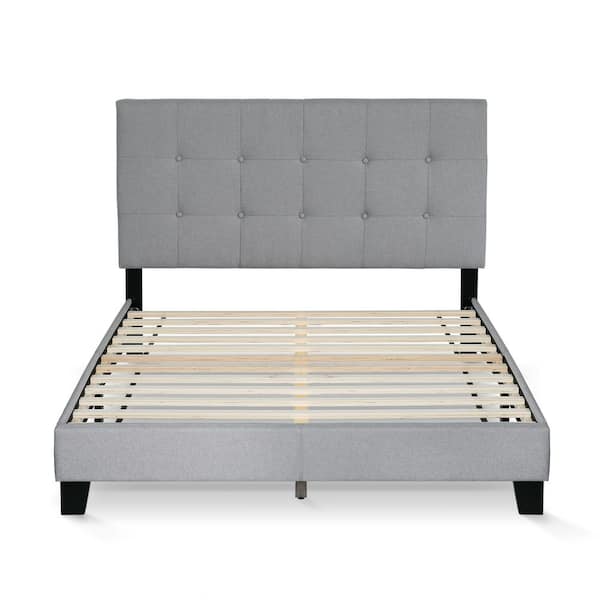 Laval Glacier Full Button Tufted Bed Frame