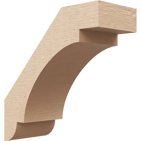 Ekena Millwork 5 in. x 12 in. x 12 in. Aspen Rough Cedar Woodgrain Timberthane Polyurethane Knee Brace, Primed