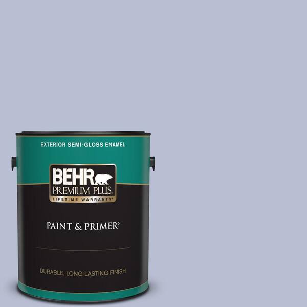 BEHR PREMIUM PLUS 1 gal. #PPU15-15 Sweet Juliet Semi-Gloss Enamel Exterior Paint & Primer