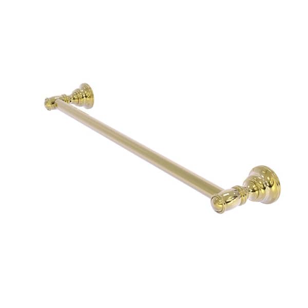 Allied Brass Carolina Collection 18 in. Wall Mounted Towel Bar in Unlacquered Brass