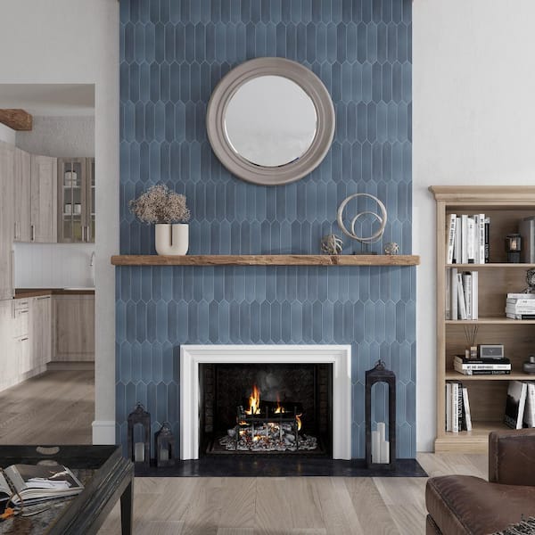 Piquet Blue 2 in. x 10 in. Matte Ceramic Picket Wall and Floor Tile (5.38 sq. ft./case) (44-pack)